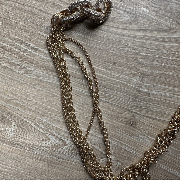 Mixed metal knotted chain necklace - Picture 4 of 4